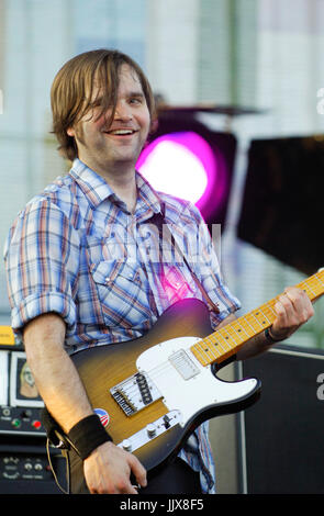 Ben Gibbard Death Cab for Cutie performing 2008 Coachella festival Indio. Stock Photo