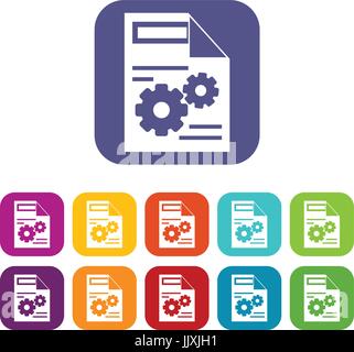 Web setting icons set Stock Vector