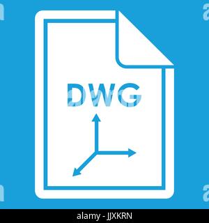 File DWG icon white Stock Vector
