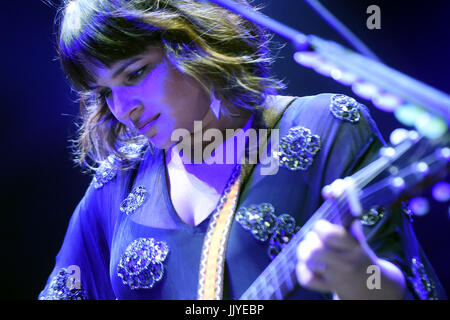 Ostrava, Czech Republic. 20th July, 2017. American singer Norah Jones performs during the second day of the Colours of Ostrava music festival in Ostrava, Czech Republic, on July 20, 2017. Credit: Jaroslav Ozana/CTK Photo/Alamy Live News Stock Photo