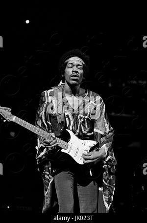 Jimi Hendrix performing at the Boston Garden in Boston, MA on June 27, 1970. ***NEVER-BEFORE PUBLISHED PHOTOS *** HIGHER RATES APPLY *** CALL TO NEGOTIATE RATE*** © Peter Tarnoff / MediaPunch Stock Photo
