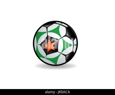 American soccer, World cup european football pro ball graphic icon logo Stock Vector