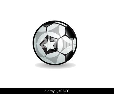 American soccer, World cup european football pro ball graphic icon logo Stock Vector