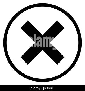 X-Cross rounded icon. iconic symbol inside a circle, on transparency ...