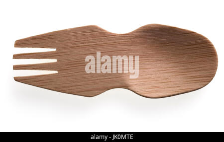A spork (a cross between a fork and a spoon) Stock Photo