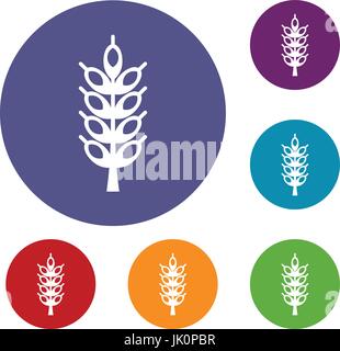Big spike icons set Stock Vector