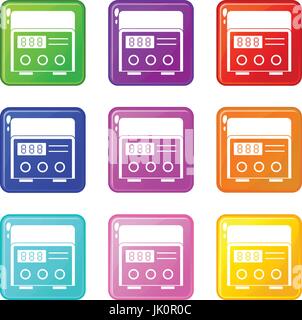 Professional tattoo machine set 9 Stock Vector