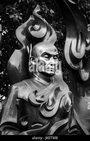 Color shot of statue buit as a monument to Buddhist monk Thich Quang Duc who self immolated to protest persecution of Buddhists at the hands of South Stock Photo