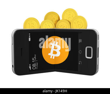 Bitcoin Wallet Concept Isolated Stock Photo