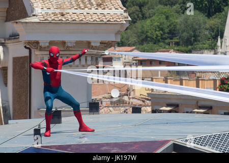 Tom Holland and the director Jon Watts attending the 'Spider-Man: Homecoming' photocall at Zuma in Rome, Italy.  Featuring: Spider-Man Where: Rome, Lazio, Italy When: 20 Jun 2017 Credit: WENN.com Stock Photo