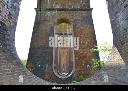 A railway viaduct in West Sussex England Stock Photo