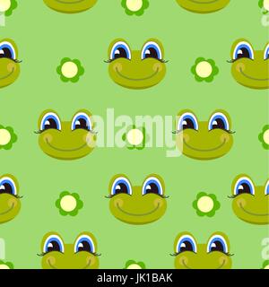 Frog pattern. Vector art Stock Vector