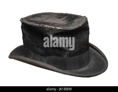 Old Black Top Hat Stock Photo