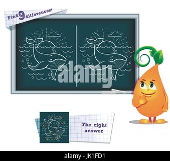 differences educational game with sea animals Stock Vector Image & Art ...