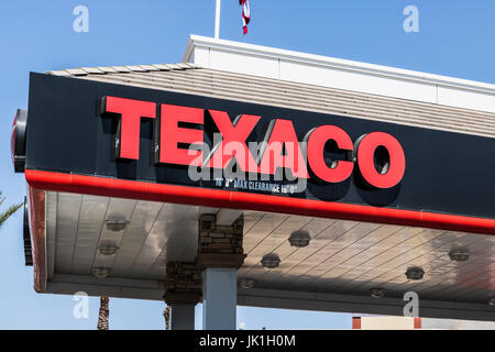 Las Vegas - Circa July 2017: Texaco Retail Gas Station. Texaco is a division of Chevron Oil II Stock Photo