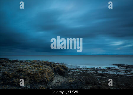 Moody sunset clouds over the Severn Estuary Stock Photo - Alamy