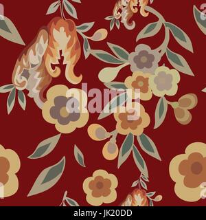 traditionally floral pattern Stock Vector