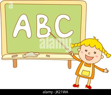 Illustration of Kids Holding Giant Letters abc Stock Vector