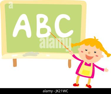 Illustration of Kids Holding Giant Letters abc Stock Vector