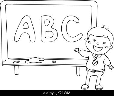 Illustration of Kids Holding Giant Letters abc Stock Vector