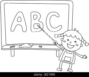 Illustration of Kids Holding Giant Letters abc Stock Vector