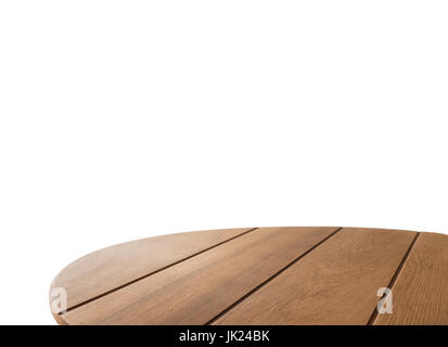 wooden coffee table isolated on white Stock Photo