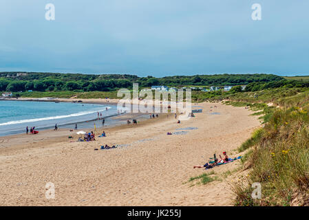 Port Eynon Beach Gower Peninsula, south Wales on a summer day Stock Photo