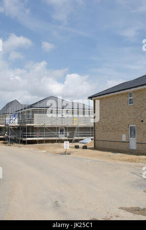 Elmstead Essex United Kingdom  -17 July  2017: New housing development with drive in foreground Stock Photo