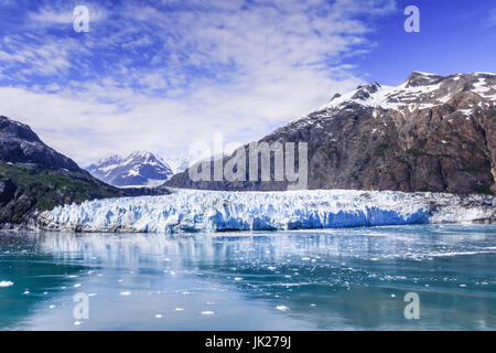Glaciar Bay,National Park,Alaska.Panoramic view of the Margerie glacier in the Glacier Bay National Park Stock Photo