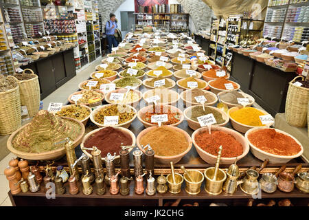 Jerusalem Israel Spices Shop in the Muslim Quarter in the ol city of Jerusalem Stock Photo