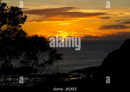 Sunrise over Pacific Ocean, Kiama, New South Wales, Australia Stock Photo