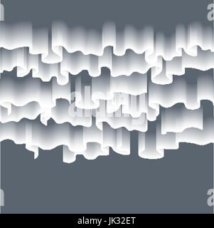 High detailed illustration of polar lights on the starry sky, EPS 10 contains transparency, mesh used. art Stock Vector
