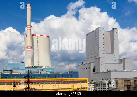 Czech power plant Ledvice, Northern Bohemia, Czech Republic energy Stock Photo