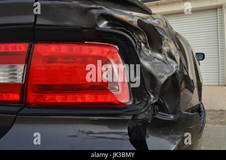 rear car accident / collision Stock Photo