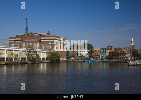 USA, Maryland, Baltimore, Fells Point, buildings on Thames Street Stock Photo