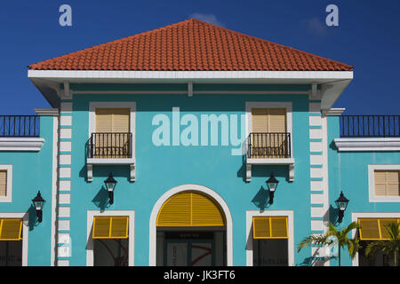 Puerto Rico, North Coast, Barceloneta, Prime Outlet Shopping Mall, building detail Stock Photo