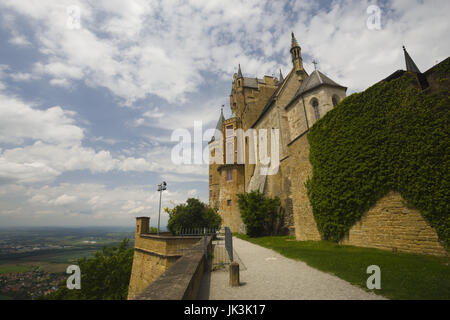 Germany, Baden-Württemberg, Hechingen, Area, Burg Hohenzollern, Hohenzollern Castle, Stock Photo