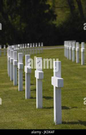 Luxembourg, Hamm, US Military Cemetery containing the graves of more than 5000 US war dead from WW2, Stock Photo