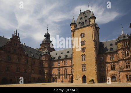 Germany, Bavaria, Aschaffenburg, Schloss Johannisburg castle, Stock Photo