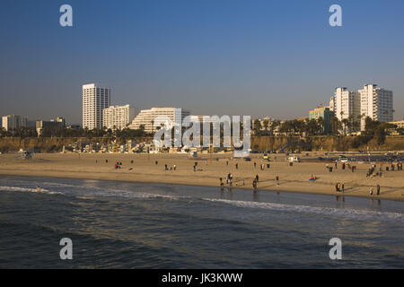 USA, California, Los Angeles, Santa Monica, Ocean Avenue buildings Stock Photo