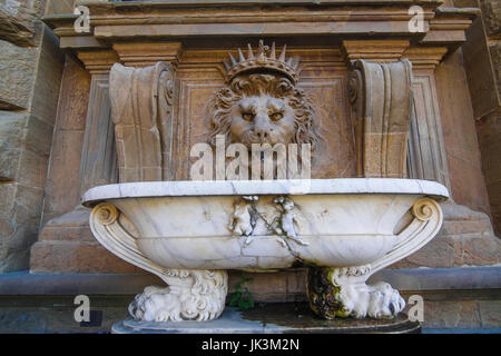 Artwork at the exterior of the Boboli Gardens in Florence Italy Stock Photo