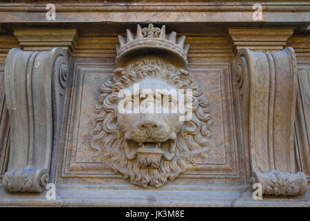 Artwork at the exterior of the Boboli Gardens in Florence Italy Stock Photo
