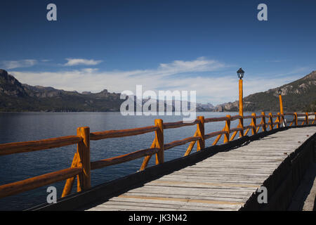 Argentina, Neuquen Province, Lake District, Road of the Seven Lakes, Villa Traful, Lake Traful Stock Photo