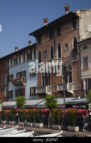 Italy, Lombardy, Lake District, Lake Garda, Desenzano del Garda, Porto Vecchio, old town harbor Stock Photo