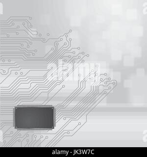 circuit board vector gray background Stock Vector