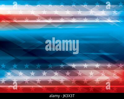 Abstract bright blue and red background with stars Stock Vector