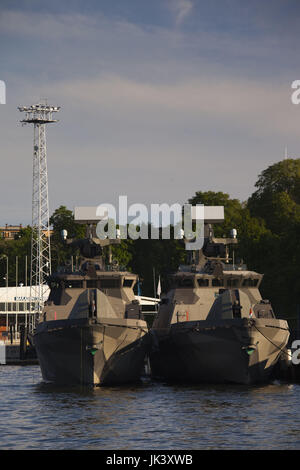 Finland, Helsinki, Helsinki Harbor, Finnish Navy patrol boats Stock Photo