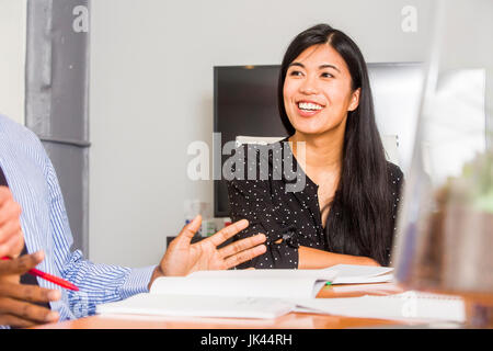 People talking in business meeting Stock Photo