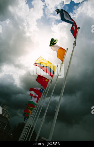 Dynamic world flags Stock Photo