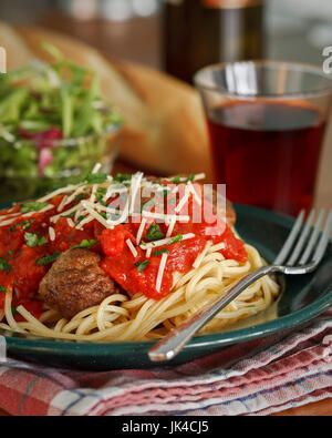 spaghetti dinner Stock Photo